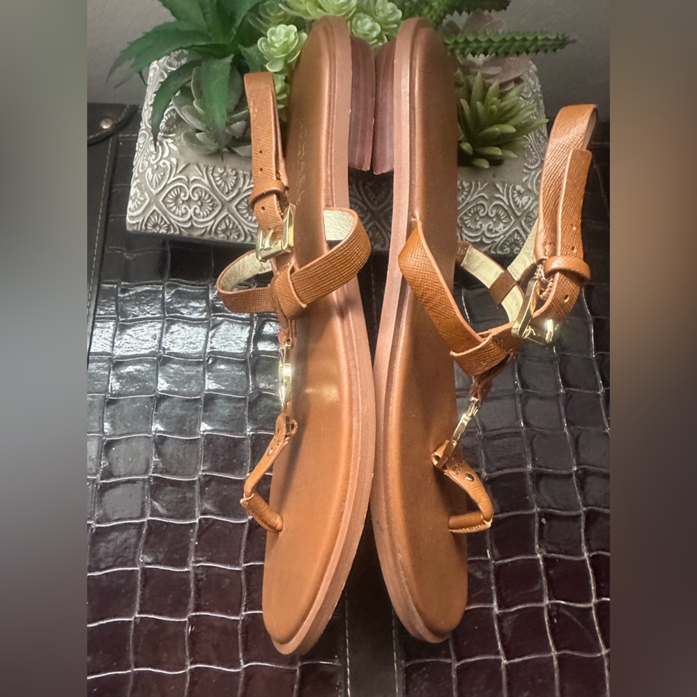Michael Kors Brown Tan Sandals Size 10 - Picture 3 of 5